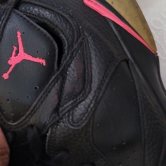 Nike Air Jordan 7 Retro 2016 Black & Pink Basketball High Top Sneakers Size 7Y - Picture 8 of 9